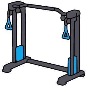 Line icon of cable crossover.