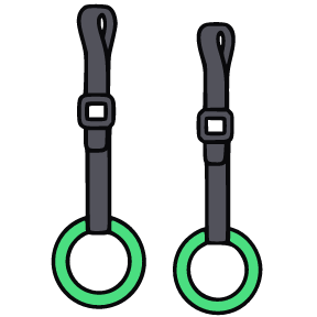 Line icon of gymnastic rings