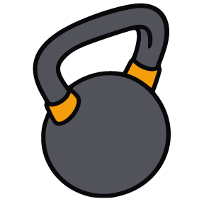 Line icon of kettlebell.
