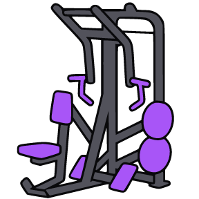 Line icon of lever seated row