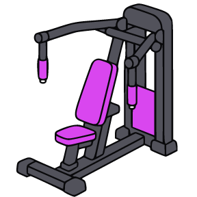 Line icon of pec deck.