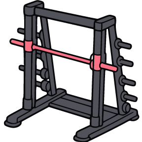 Line icon of smith machine.