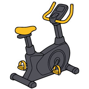 Line icon of stationary bike