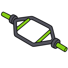Line icon of trap bar