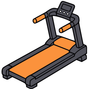 Line icon of treadmill.