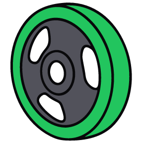Line icon of weight plate